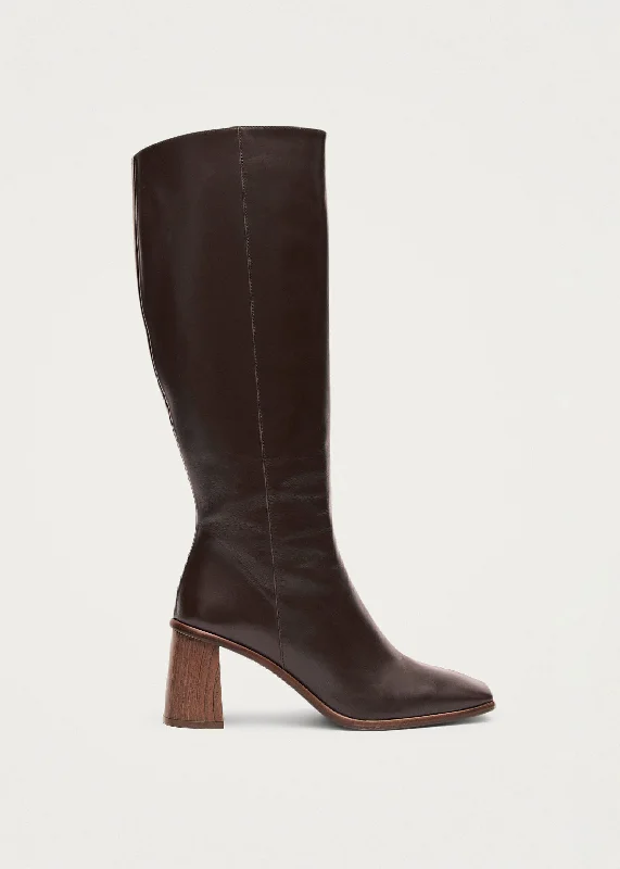 East Coffee Brown Leather Boots