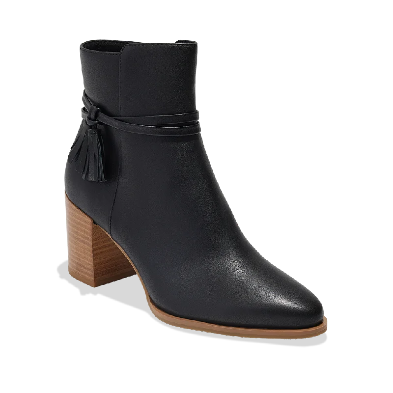 Timber Tassel Leather Bootie