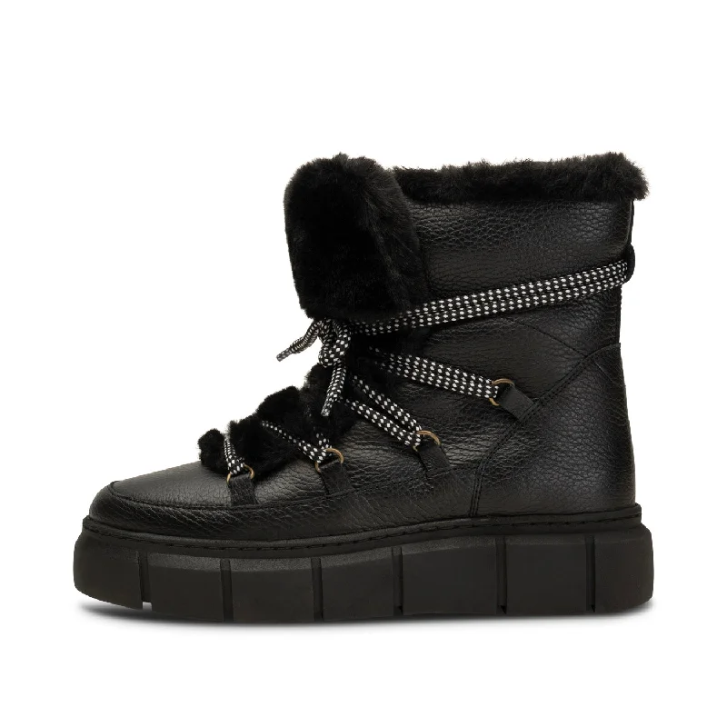 Tove Winterboot Leather - BLACK