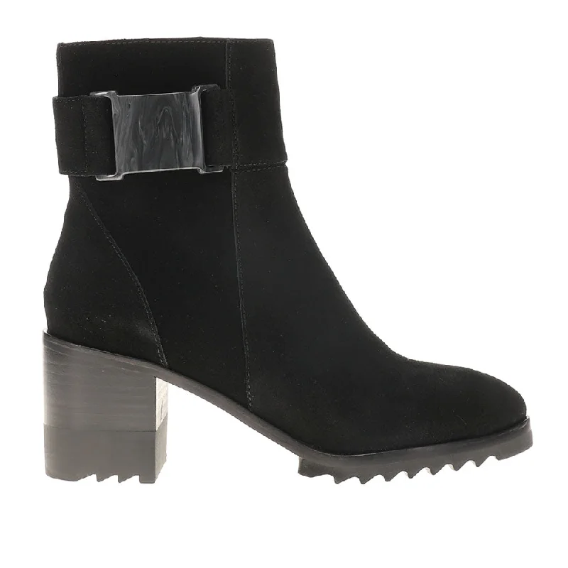 Helli Water Resistant Heeled Round Toe Booties